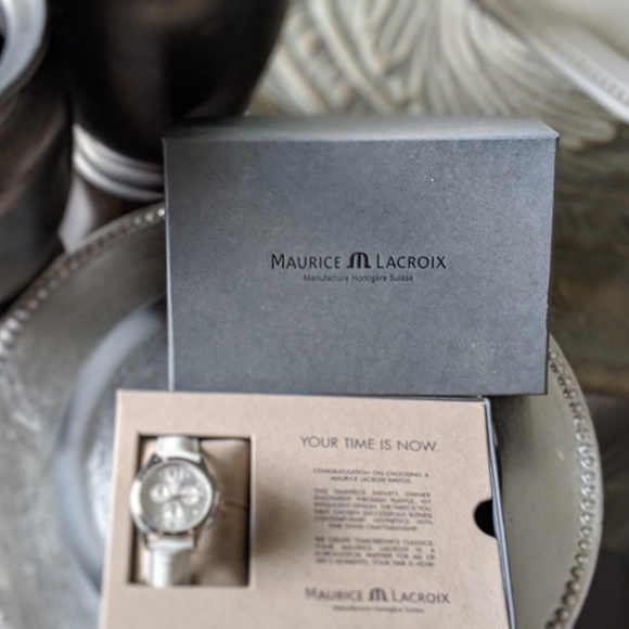 Maurice LaCroix White band Watch 8 Diamonds.040cts - Picture 5 of 7